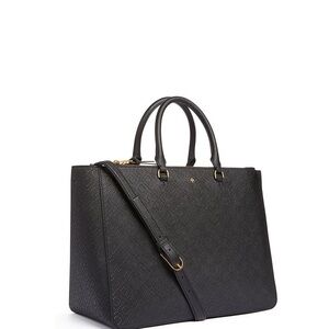 Tory Burch Robinson Perforated Multi Black Tote